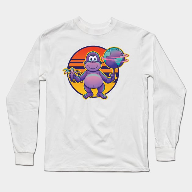 Bonzi Buddy Vaporwave (BonziBuddy) Long Sleeve T-Shirt by jleonardart